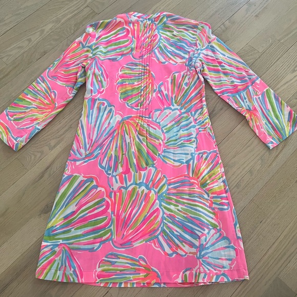 Lilly Pulitzer 3/4 Sleeve Shift Dress Seashell Print Size XS - Picture 6 of 8